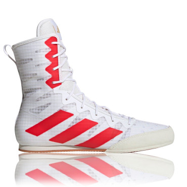 Boxerské boty Adidas Box Hog 4 - bílé / červené