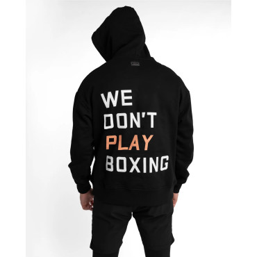 Mikina BOXRAW «We don't play boxing» – černá