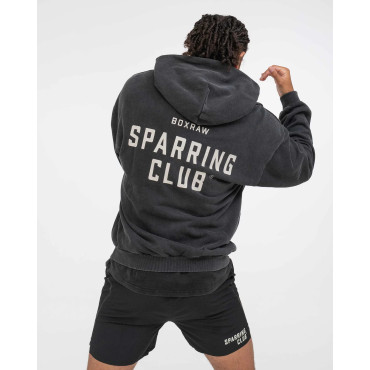 Zip Up Hoodie BOXRAW Sparring Club – black