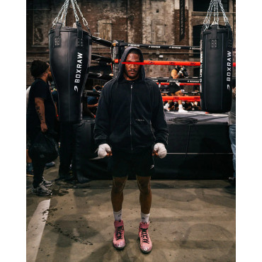 Zip Up Hoodie BOXRAW Sparring Club – black
