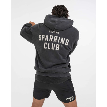 Zip Up Hoodie BOXRAW Sparring Club – black