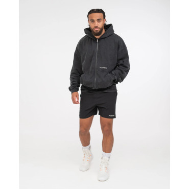 Zip Up Hoodie BOXRAW Sparring Club – black