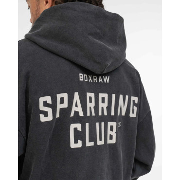 Zip Up Hoodie BOXRAW Sparring Club – black