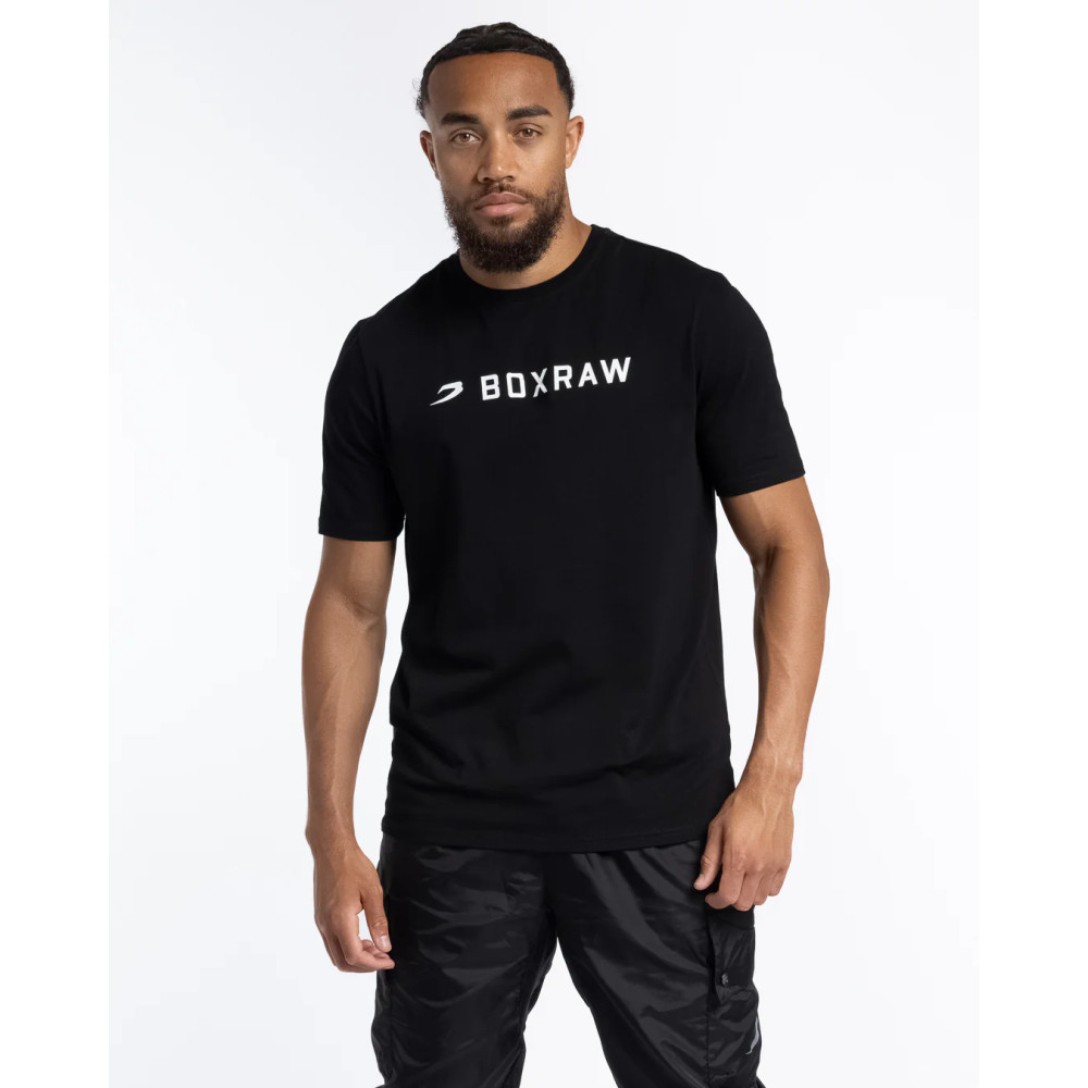 T-shirt BOXRAW A.B.C. - black with white logo