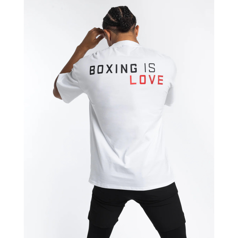 Tričko BOXRAW Boxing is Love - bílé