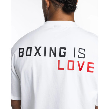 Tričko BOXRAW Boxing is Love - bílé
