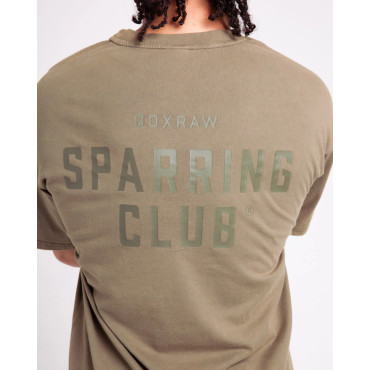 Tričko BOXRAW Sparring Club - olivové