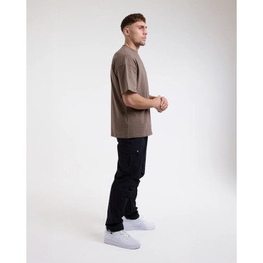 T-shirt BOXRAW Lineal Oversized - brown