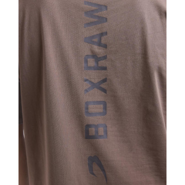T-shirt BOXRAW Lineal Oversized - brown