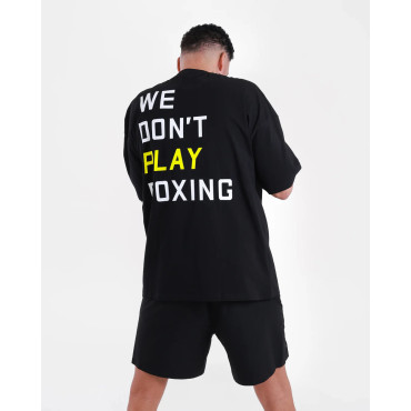 T-shirt BOXRAW We Don't Play Boxing - black / yellow