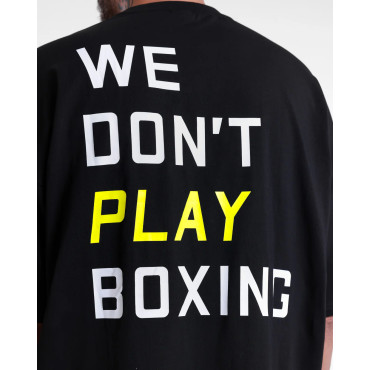 T-shirt BOXRAW We Don't Play Boxing - black / yellow