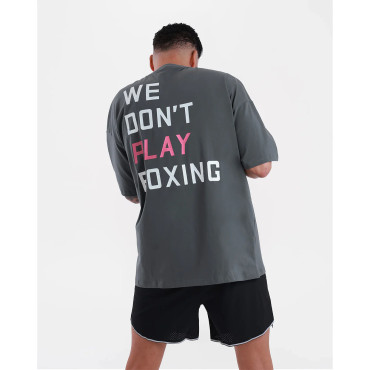 T-shirt BOXRAW We Don't Play Boxing - grey / pink