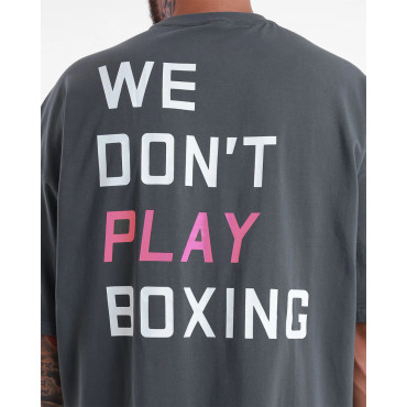 T-shirt BOXRAW We Don't Play Boxing - grey / pink
