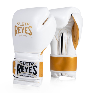 Boxerské rukavice Cleto Reyes Hook and Loop - bílé / zlaté