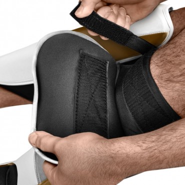 Shin guards Hayabusa T3 Full-Back - white / gold