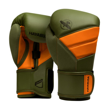 Boxerské rukavice Hayabusa T3 - zelená / oranžová