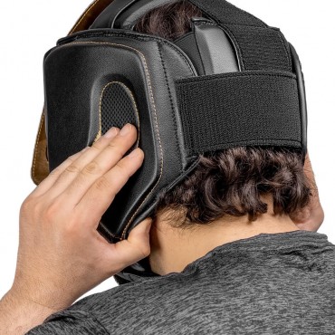 Helma Hayabusa T3 Chinless - černý / zlatý