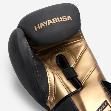 Boxerské rukavice Hayabusa T3 LX - Obsidián / Zlato