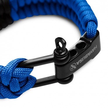 Náramek Hayabusa Jiu Jitsu Paracord - modrý pásek