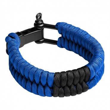 Náramek Hayabusa Jiu Jitsu Paracord - modrý pásek