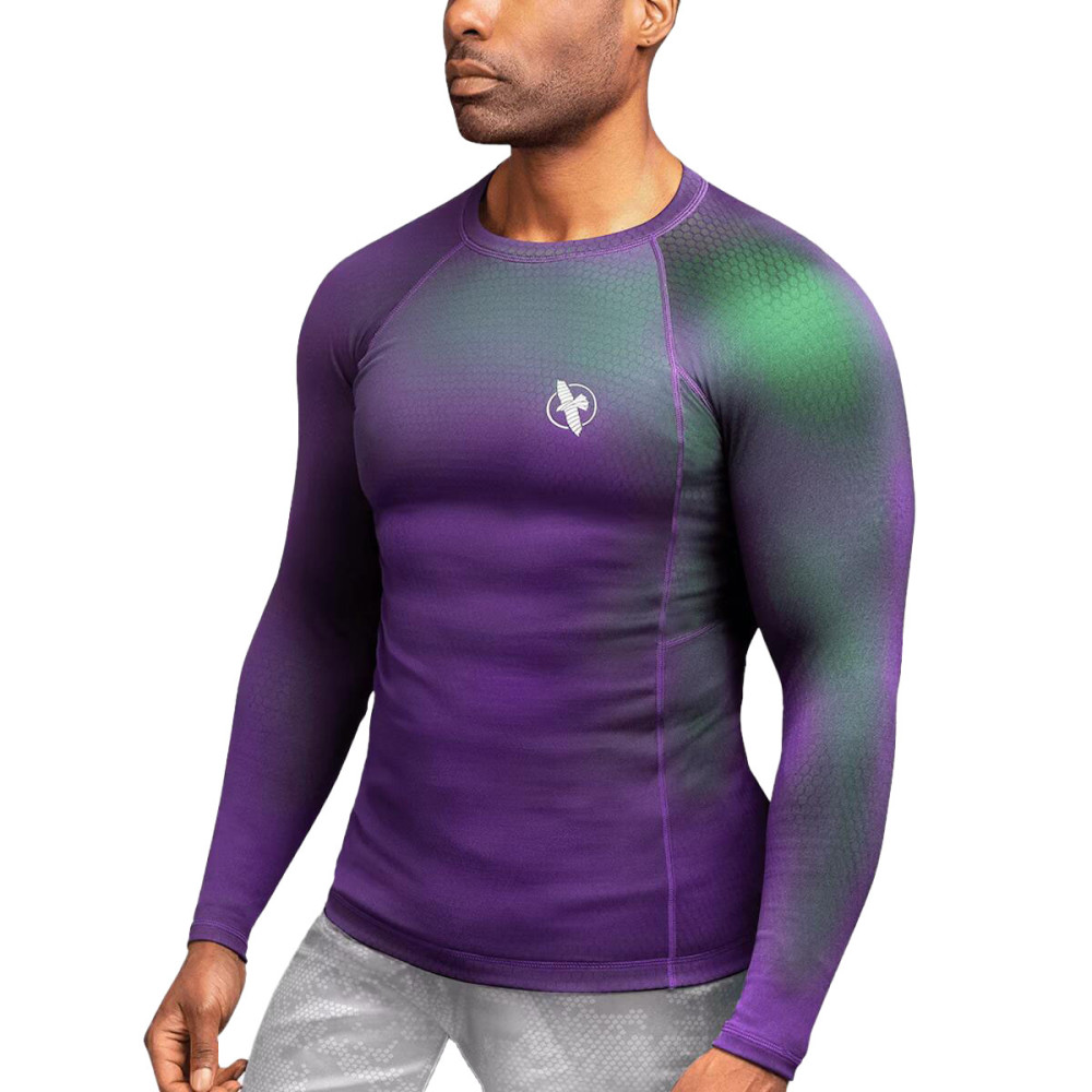 Rashguard s dlouhým rukavem Hayabusa Fusion - fialový