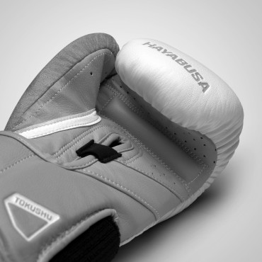 Boxerské rukavice Hayabusa T3 - bílá /  šedá