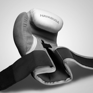 Boxerské rukavice Hayabusa T3 - bílá /  šedá