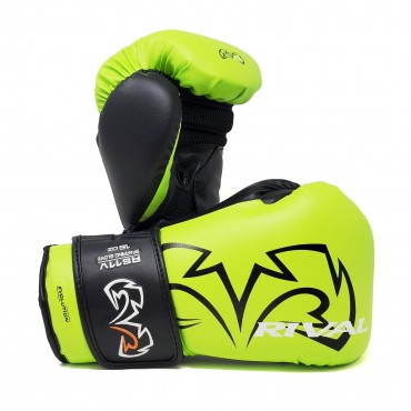 Boxerské rukavice Rival Evolution - neonově zelené