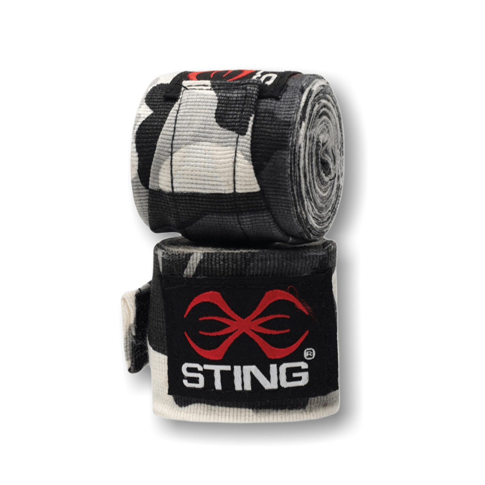 Boxerské bandáže Sting - sněhová kamufláž Boxerské bandáže Sting - sněhová kamufláž