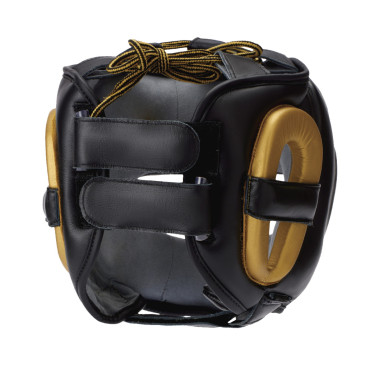Sting Evolution Face Shield Boxing Headgear  - black / gold