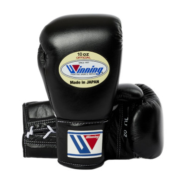 Winning boxing gloves - black
