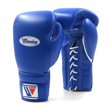 Lace-up boxing gloves Winning - blue