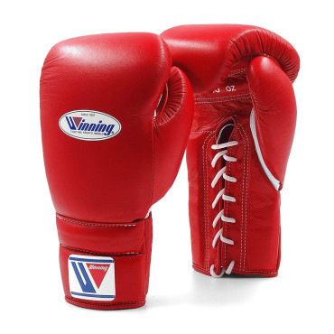 Šněrovací boxerské rukavice Winning - červené