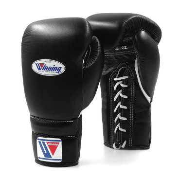 Lace-up boxing gloves Winning - black