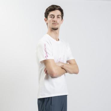 Azza Fencing Pattern Electric T-Shirt – White