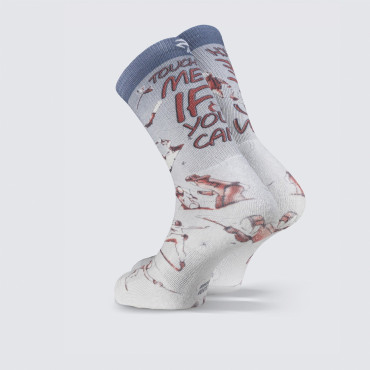 Fencing Socks Azza Touch Me If You Can - White / Blue