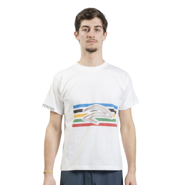 Azza Fencing Pattern Olympic T-Shirt – White