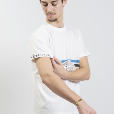 Azza Fencing Pattern Olympic T-Shirt – White