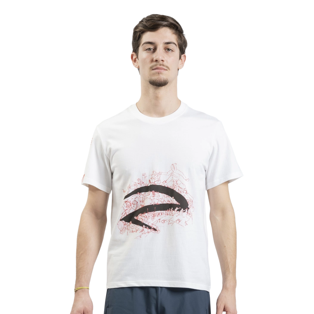 Triko Azza Fencing Pattern Black - bílé