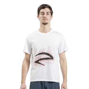 Azza Fencing Pattern Black T-Shirt – White
