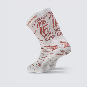 Fencing Socks Azza Touch Me If You Can - White / Red