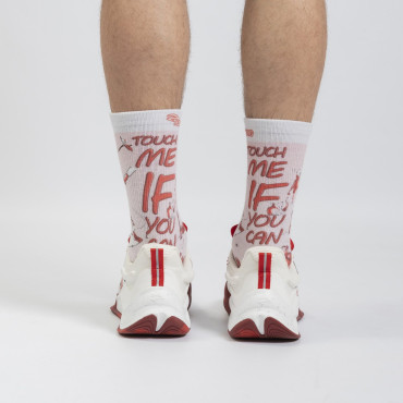 Fencing Socks Azza Touch Me If You Can - White / Red