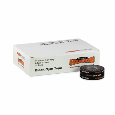Tejpovací páska EMPIRE GYM 2,5 cm x 13 m - černá