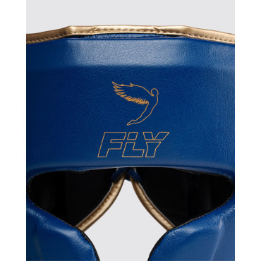 Boxing headgear Fly KNIGHT X - space blue / gold