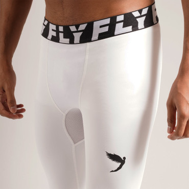 Pánské sportovní legíny Fly - bílé