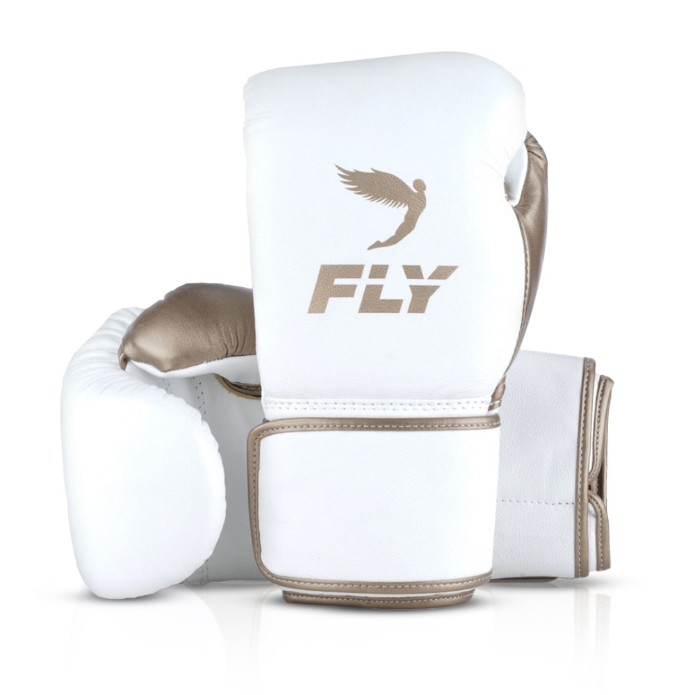 Boxerské rukavice Fly Superloop - bílá / zlatá