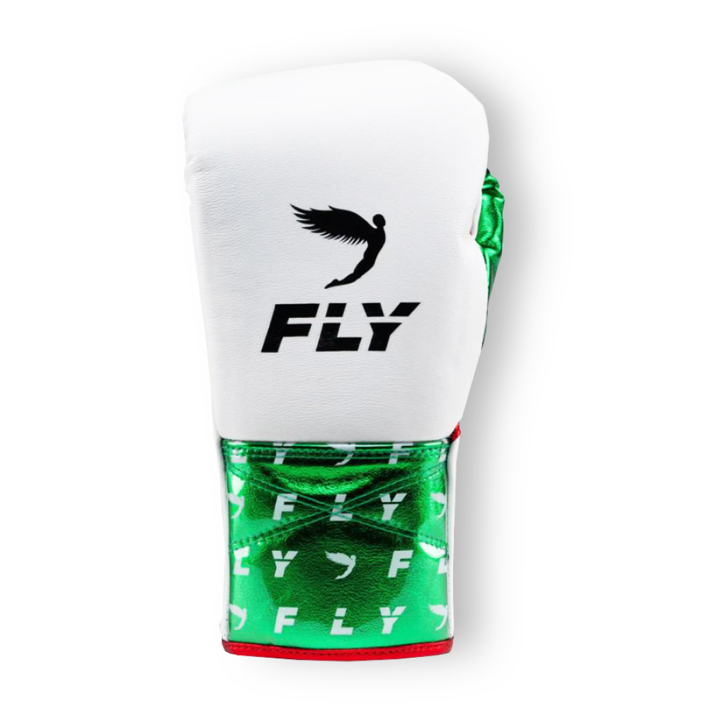 Boxing gloves Fly Superlace LIGHTNING - green / white Boxing gloves Fly Superlace LIGHTNING - green / white