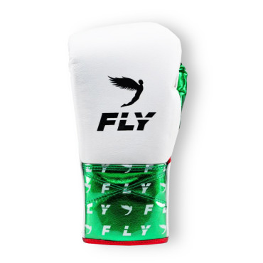 Boxing gloves Fly Superlace LIGHTNING - green / white