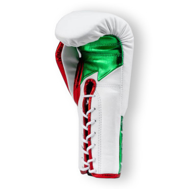 Boxerské rukavice Fly Superlace LIGHTNING - zelená / bílá