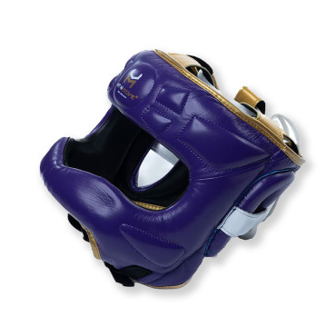 Boxing headgear HIT N MOVE with nose guard - purple